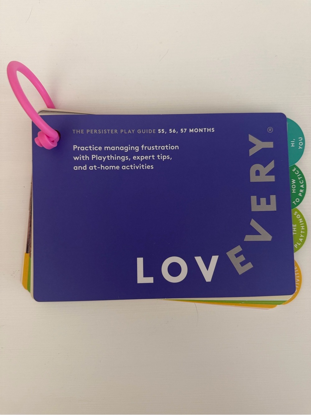 Lovevery The Persister Play Guide Montessori Book age 55, 56 and 57 Months